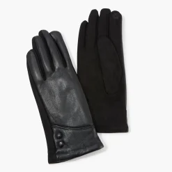 Cheap Balaboosté Gants effet cuir noirs