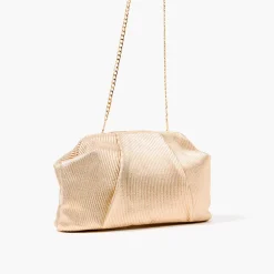 Best Sale Balaboosté Minaudière plissée métallisée - doré-rose