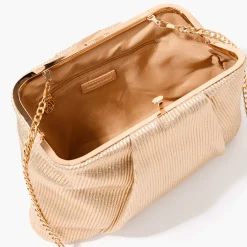 Best Sale Balaboosté Minaudière plissée métallisée - doré-rose