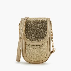 Flash Sale Balaboosté Pochette de téléphone doré à sequins