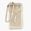 Online Balaboosté Pochette de voyage à bandoulière effet métallisé doré