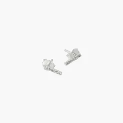 Online Balaboosté Puces d'oreilles barres Argent Garanti