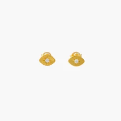 Cheap Balaboosté Puces d'oreilles oeil zirconium Argent Garanti