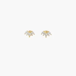 Sale Balaboosté Puces d'oreilles pétales Argent Garanti