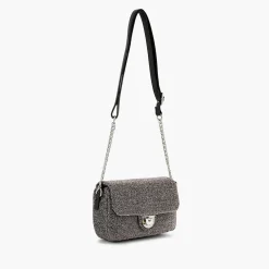 Best Balaboosté Sac à bandoulière bi-matière lurex gris