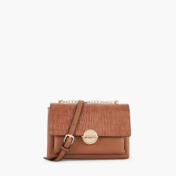New Balaboosté Sac à bandoulière effet croco camel