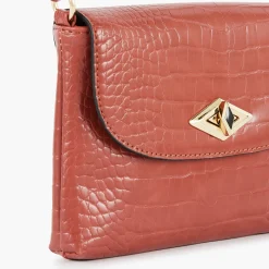Sale Balaboosté Sac à bandoulière effet croco rouge