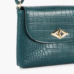Fashion Balaboosté Sac à bandoulière effet croco vert