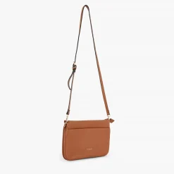 Sale Balaboosté Sac à bandoulière effet grainé camel