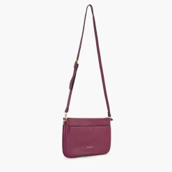 Shop Balaboosté Sac à bandoulière effet grainé violet