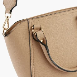 Store Balaboosté Sac à main beige avec bandoulière à motifs géométriques