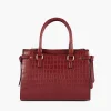 Sale Balaboosté Sac à main effet croco bordeaux
