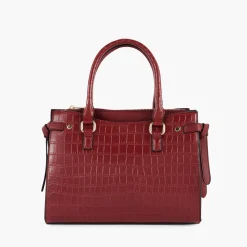 Sale Balaboosté Sac à main effet croco bordeaux