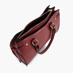 Sale Balaboosté Sac à main effet croco bordeaux