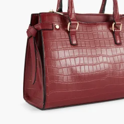 Sale Balaboosté Sac à main effet croco bordeaux