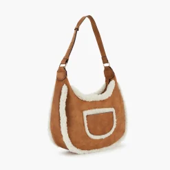 New Balaboosté Sac porté épaule bi-matière camel