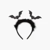 Outlet Balaboosté Serre tête chauve souris noir glitter et fourrure Actua Halloween
