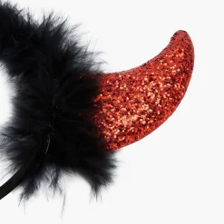 Best Balaboosté Serre-tête Halloween diable cornes rouge paillettes