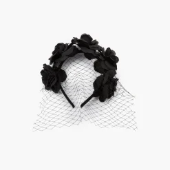 Clearance Balaboosté Serre-tête Halloween voile et grosses fleurs