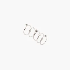 New Balaboosté Set de 5 anneaux piercings argent sterling