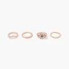 Outlet Balaboosté Set de 4 bagues assorties oeil