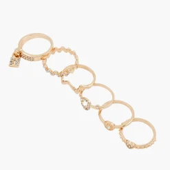 Online Balaboosté Set de 6 bagues avec strass