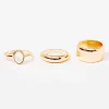 Cheap Balaboosté Set de 3 bagues en métal et cabochon nacré