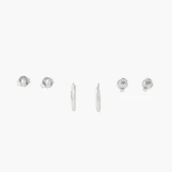 Hot Balaboosté Set de 3 boucles d'oreilles Argent Garanti