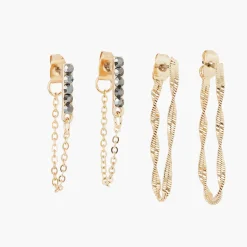 Discount Balaboosté Set de 2 boucles d'oreilles chaînes