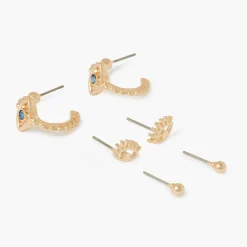 Shop Balaboosté Set de 3 boucles d'oreilles oeil