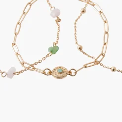 Online Balaboosté Set de 3 bracelets assortis avec pierres fines