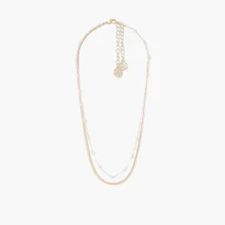 Shop Balaboosté Set de 2 colliers chaine miroir et chaine à perles