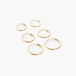 Flash Sale Balaboosté Set de 3 créoles Argent Garanti