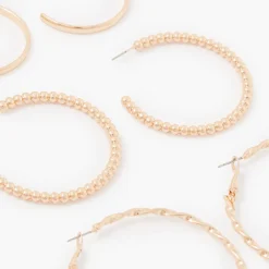 Clearance Balaboosté Set de 3 créoles assorties lisses et twistées