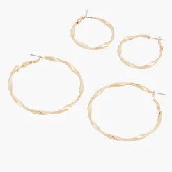Best Sale Balaboosté Set de 2 créoles torsadées