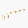 Best Balaboosté Set de 3 paires de boucles d'oreilles assortie Argent Garanti