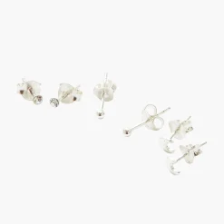 Outlet Balaboosté Set de 3 paires de boucles d'oeilles en Argent Garanti
