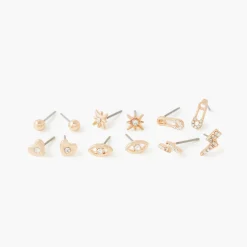 Discount Balaboosté Set de 6 paires de boucles d'oreilles avec strass