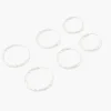 Discount Balaboosté Set de 3 paires de petites créoles torsadées argentées