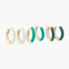 Flash Sale Balaboosté Set de 3 paires de petites créoles émaillées