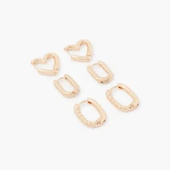 Cheap Balaboosté Set de 3 petites créoles assorties