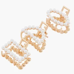 Best Balaboosté Set de 3 petites pinces croco avec perles