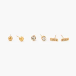 Outlet Balaboosté Set de 3 puces d'oreilles acier inoxydable