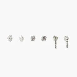 New Balaboosté Set de 3 puces d'oreilles zirconium Argent Garanti