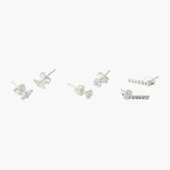 New Balaboosté Set de 3 puces d'oreilles zirconium Argent Garanti