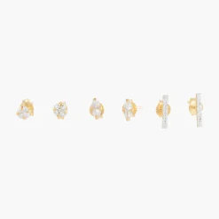 Cheap Balaboosté Set de boucles d'oreilles zirconium Argent Garanti