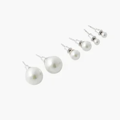 Cheap Balaboosté Set de puces d'oreilles perles d'imitation New pearl